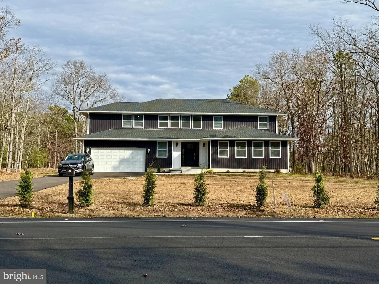 Finished front exterior of 363 Atsion Rd in Shamong after full-gut rehab and addition.