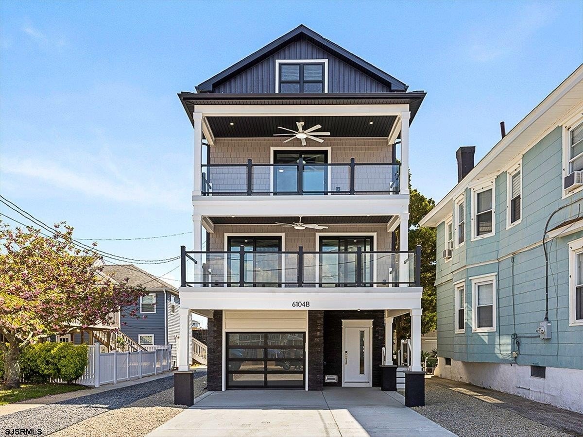 Finished exterior of 6104B Monmouth Ave shore new-construction home in Ventnor City.